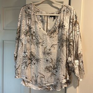WHBM floral blouse size XL